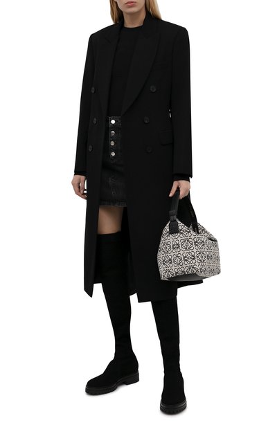 Текстильные ботфорты GIANVITO ROSSI черного цвета по цене 175500 руб., арт. G80325.20G0M.KIBNER0, фото 2 Текстильные ботфорты GIANVITO ROSSI, арт. G80325.20G0M.KIBNER0, фото 2