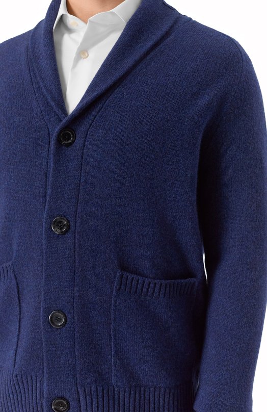 Шерстяной кардиган Andrea Campagna M5625-6452T Синий  M5625-6452T Фото 5