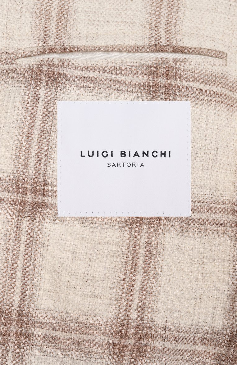 Пиджак изо льна и шерсти LUIGI BIANCHI, арт. 2403/52077, фото 8
