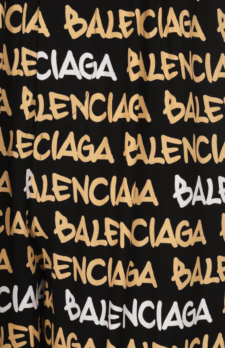 Мужские брюки из вискозы BALENCIAGA разноцветного цвета, арт. 681819/TRLJ3 | Фото 6 (Длина (брюки, джинсы): Стандартные; Материал внешний: Вискоза; Случай: Повседневный; Стили: Гранж; Автоматизация ТО: Проставлено; Автоматиза�ция состава: Проставлено)