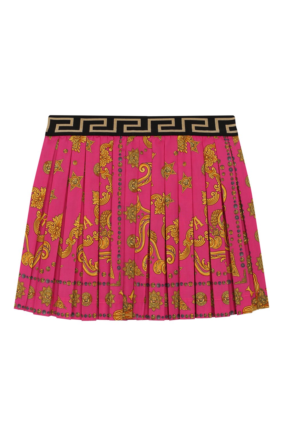 Плиссированная юбка из хлопка VERSACE, арт. YC000092/A232758/4A-6A, фото 1