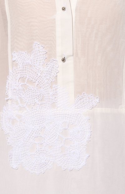 Платье из хлопка и шелка LILA EUGENIE белого цвета по цене 36850 руб., арт. 2412 MINI, фото 5 Платье из хлопка и шелка LILA EUGENIE, арт. 2412 MINI, фото 5