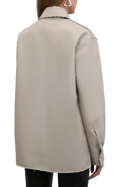 Хлопковая рубашка OFF-WHITE серого цвета по цене 69950 руб., арт. 0WEA261F21FAB005, фото 4 Хлопковая рубашка OFF-WHITE, арт. 0WEA261F21FAB005, фото 4