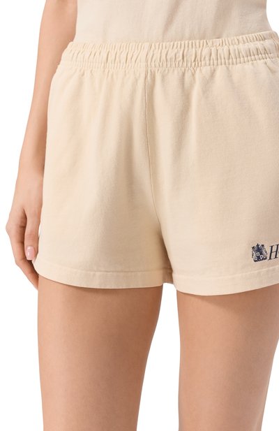 Хлопковые шорты SPORTY AND RICH кремового цвета по цене 14300 руб., арт. SH037620080CR01, фото 5 Хлопковые шорты SPORTY AND RICH, арт. SH037620080CR01, фото 5