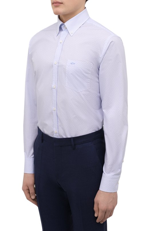 Хлопковая сорочка Paul&Shark C0P3052/C00 Голубой  C0P3052/C00 Фото 3