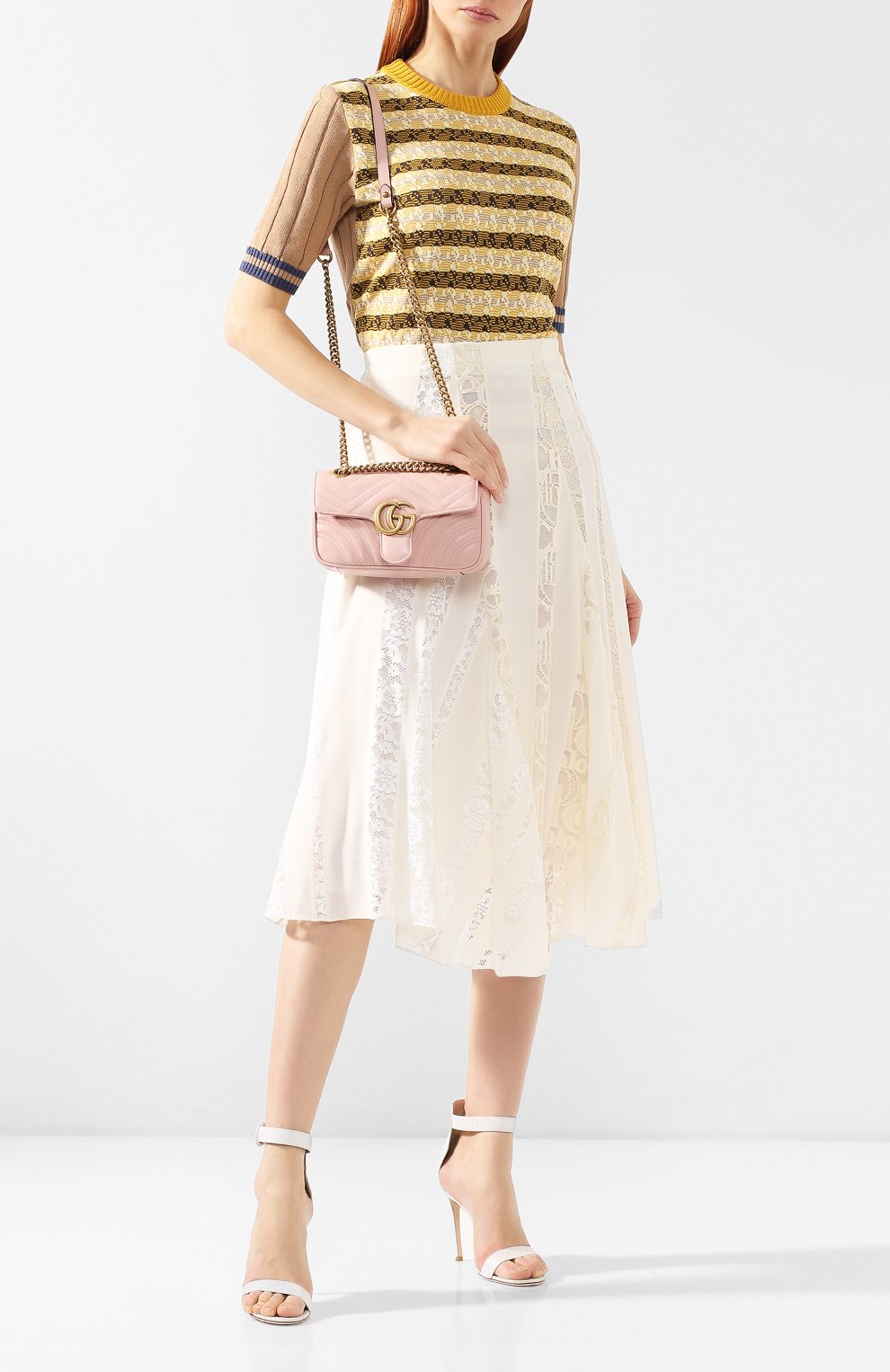 Сумка gg marmont mini GUCCI розового цвета по цене 273600 руб., арт. 446744/DTDIT, фото 2 Сумка gg marmont mini GUCCI, арт. 446744/DTDIT, фото 2