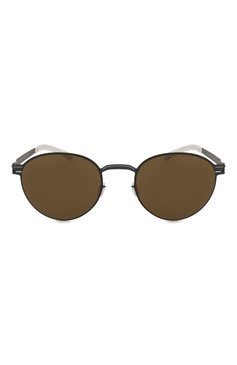 Женские солнцезащитные очки MYKITA коричневого цвета, арт. CARL0/ST0RMGREY/BLUEGREY | Фото 4 (Кросс-КТ: С/з-унисекс; Региональные ограничения белый список (Axapta Mercury): Не проставлено, RU; Нос: Не проставлено; Тип очков: С/з; Материал: Металл; Очки форма: Круглые; Оптика Гендер: оптика-унисекс)