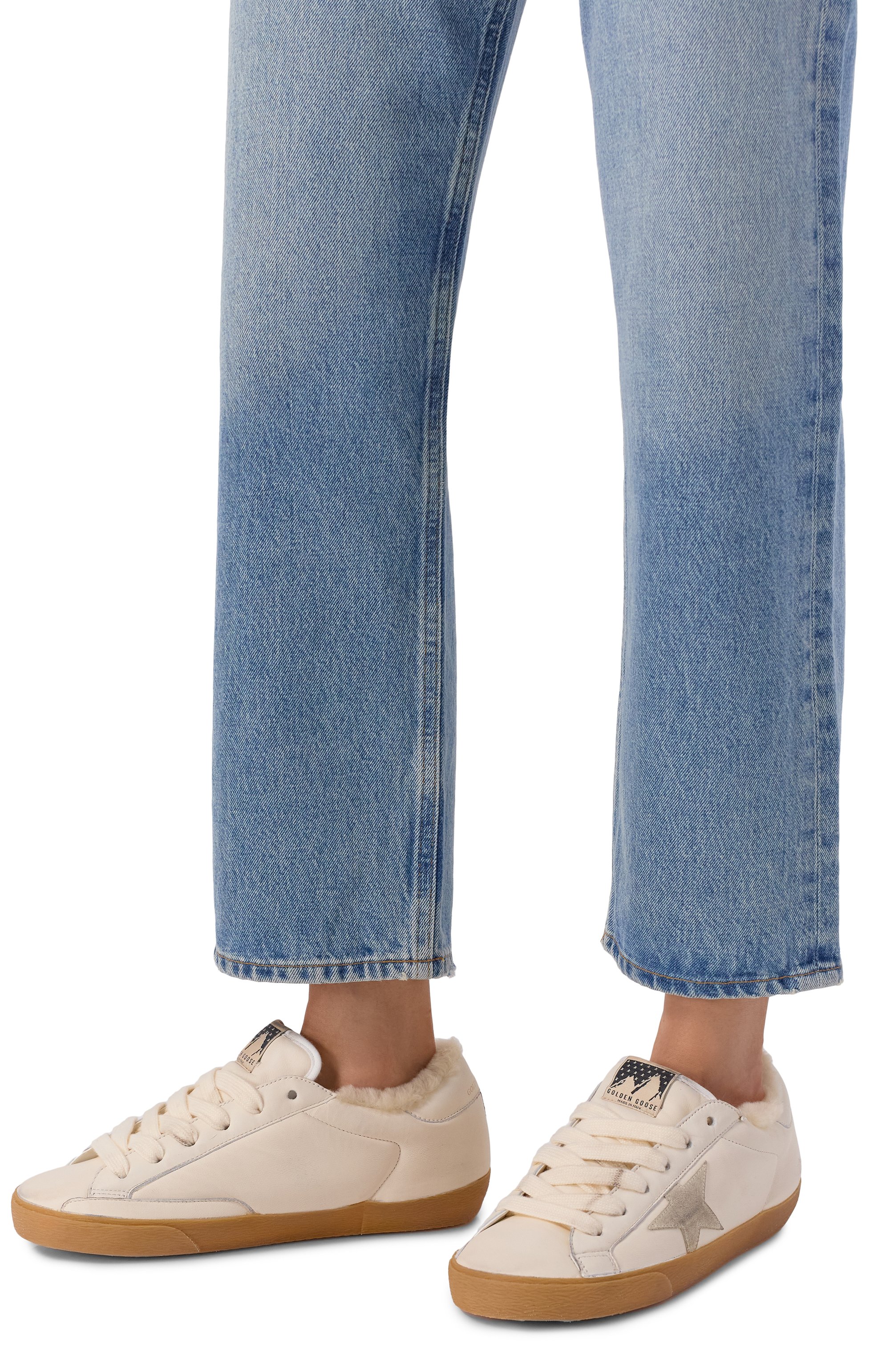 Кожаные кеды super-star GOLDEN GOOSE DELUXE BRAND кремового цвета по цене 84500 руб., арт. GWF00828.F006572, фото 2 Кожаные кеды super-star GOLDEN GOOSE DELUXE BRAND, арт. GWF00828.F006572, фото 2