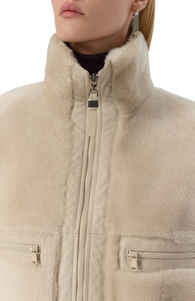 Дубленка из овчины BRUNELLO CUCINELLI кремового цвета по цене 886500 руб., арт. MPMRA7775P, фото 5 Дубленка из овчины BRUNELLO CUCINELLI, арт. MPMRA7775P, фото 5