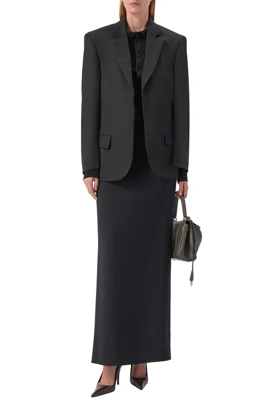 Шерстяной жакет Balenciaga 838848/TJT35 Чёрный  838848/TJT35 Фото 2