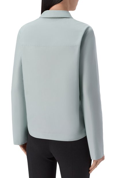 Рубашка из хлопка и шелка 12 STOREEZ голубого цвета по цене 19000 руб., арт. 136074, фото 4 Рубашка из хлопка и шелка 12 STOREEZ, арт. 136074, фото 4