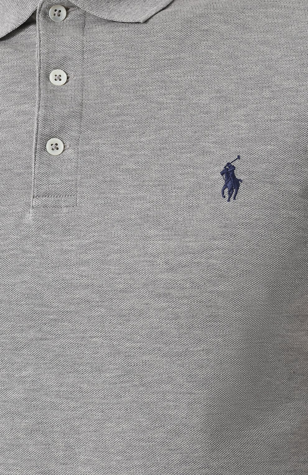Хлопковое поло POLO RALPH LAUREN серого цвета по цене 14650 руб., арт. 710541705, фото 5 Хлопковое поло POLO RALPH LAUREN, арт. 710541705, фото 5