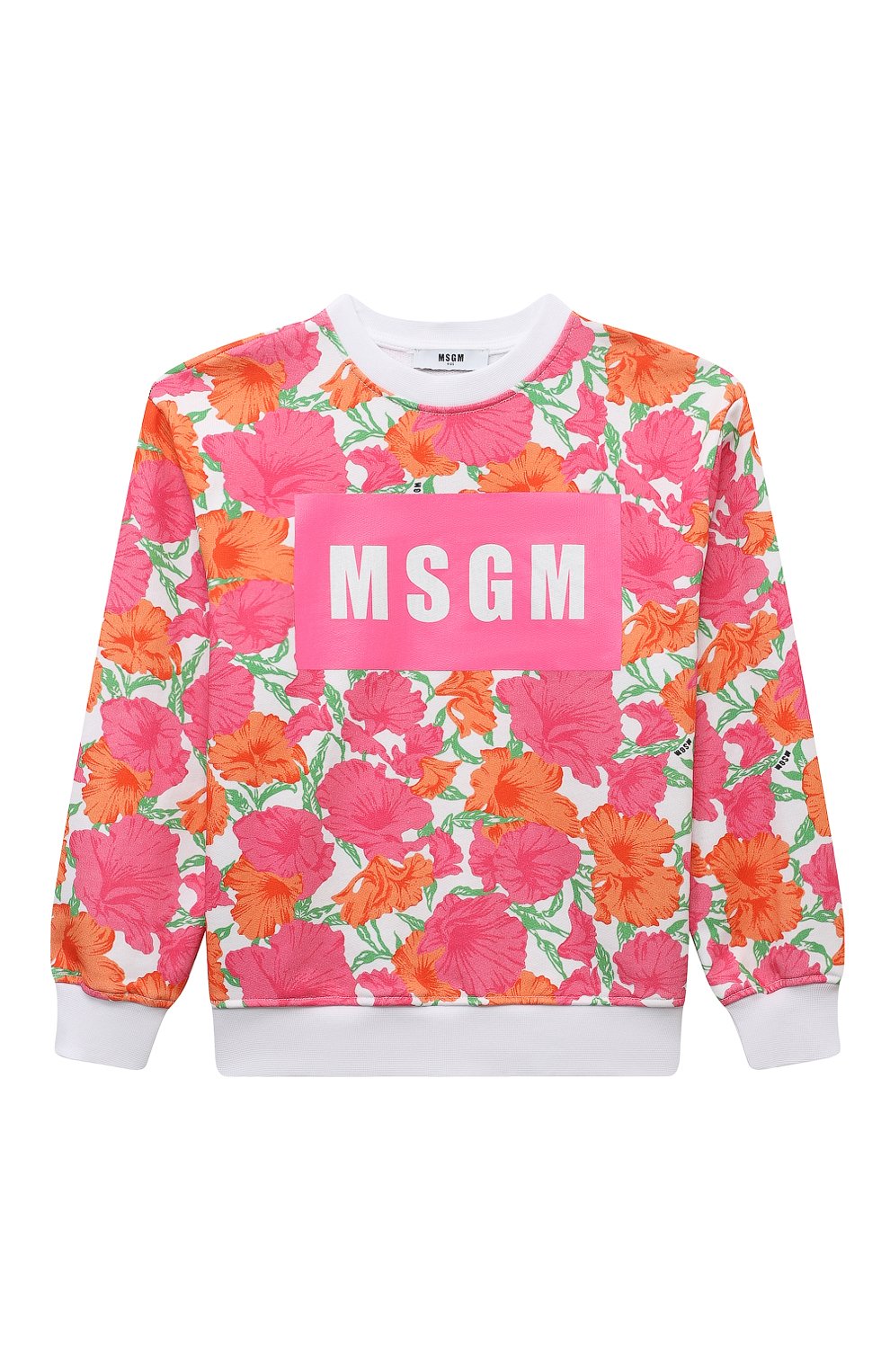 Хлопковый свитшот MSGM KIDS разноцветного цвета по цене 9240 руб., арт. S4MSJGSW196, фото 1 Хлопковый свитшот MSGM KIDS, арт. S4MSJGSW196, фото 1