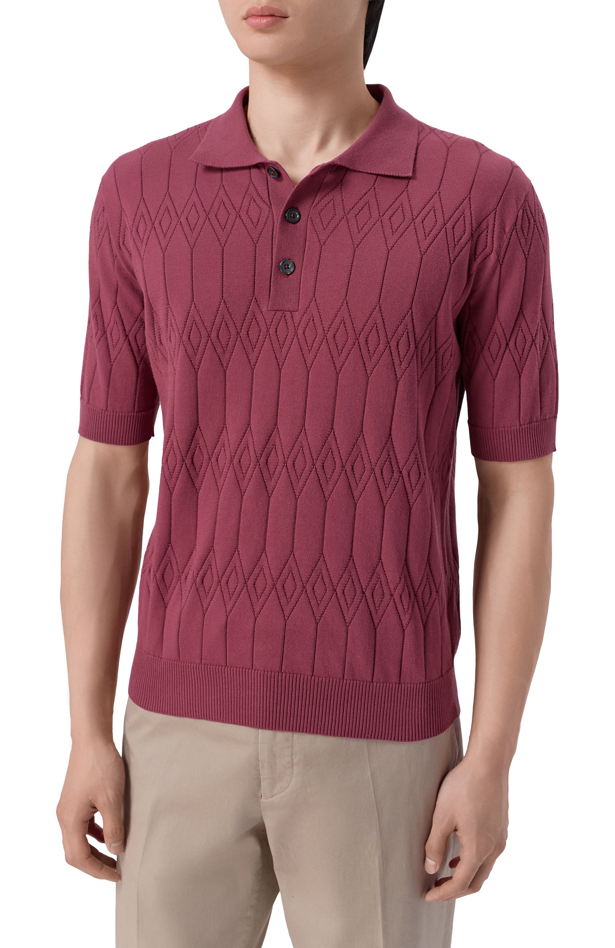 Хлопковое поло ANDREA CAMPAGNA, арт. M5426-9030, фото 3