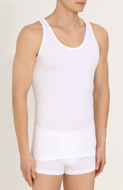 Хлопковая майка с круглым вырезом ZIMMERLI, арт. 186-1420, фото 3