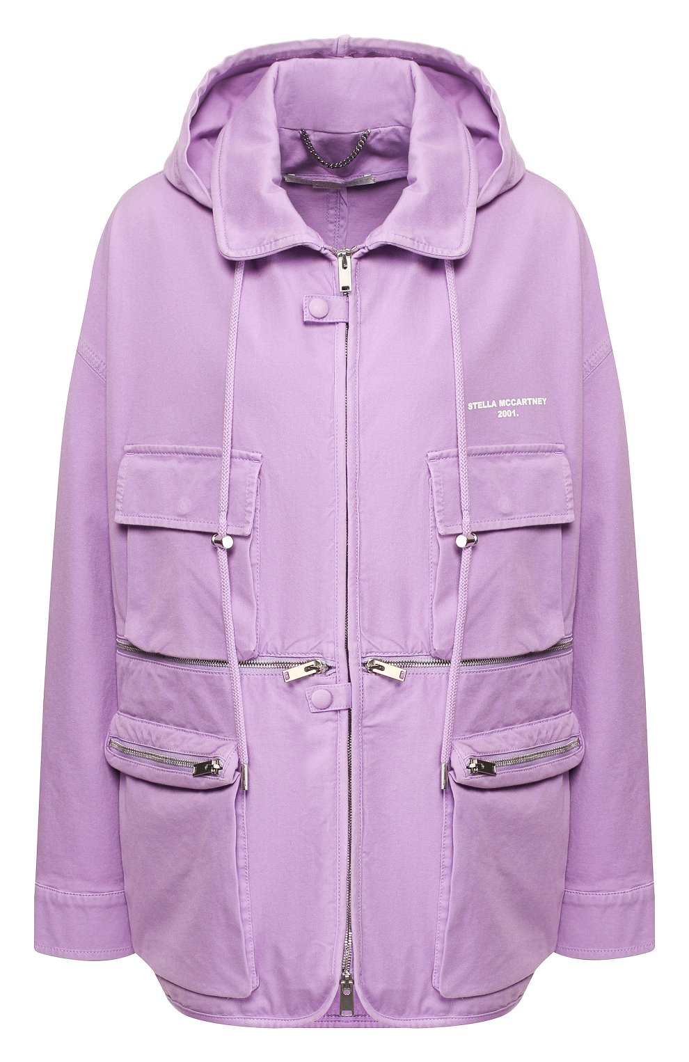 Хлопковая парка STELLA MCCARTNEY сиреневого цвета по цене 71900 руб., арт. 594981/SLA53, фото 1 Хлопковая парка STELLA MCCARTNEY, арт. 594981/SLA53, фото 1