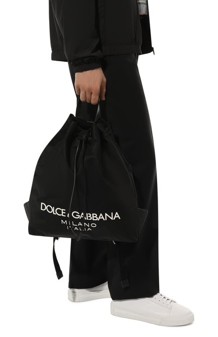 Мужской рюкзак DOLCE & GABBANA черного цвета, арт. BM2336/AG182 | Фото 2 (Материал сплава: Проставлено; Материал: Текстиль; Размер: large; Драгоценные камни: Проставлено)