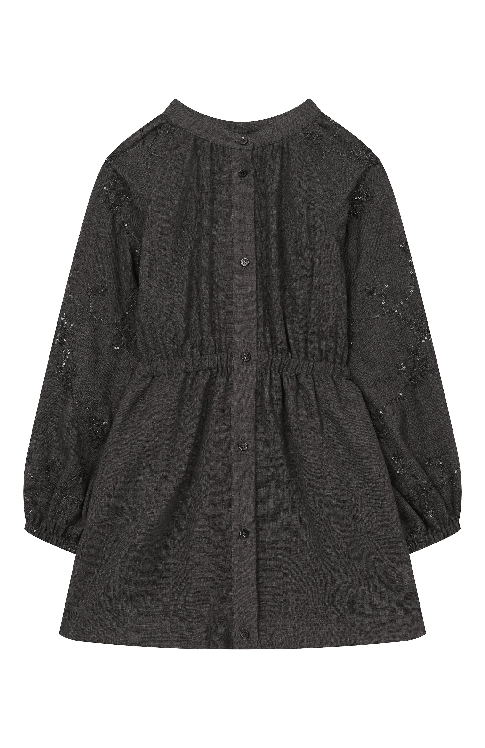 Шерстяное платье BRUNELLO CUCINELLI темно-серого цвета по цене 192000 руб., арт. BD920S420B, фото 1 Шерстяное платье BRUNELLO CUCINELLI, арт. BD920S420B, фото 1