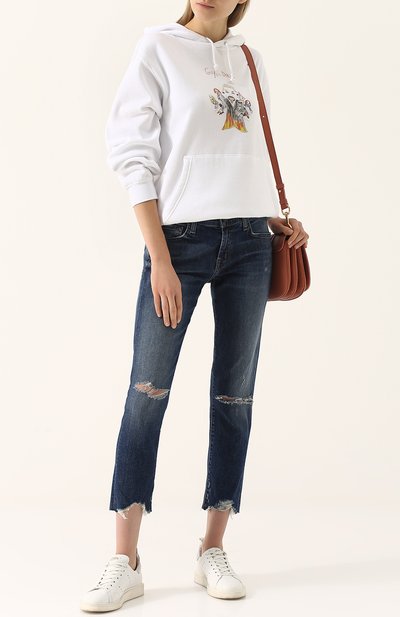 Хлопковая толстовка с капюшоном и принтом UNFORTUNATE PORTRAIT, арт. GUY AND D0LLS/H00DIE, фото 2