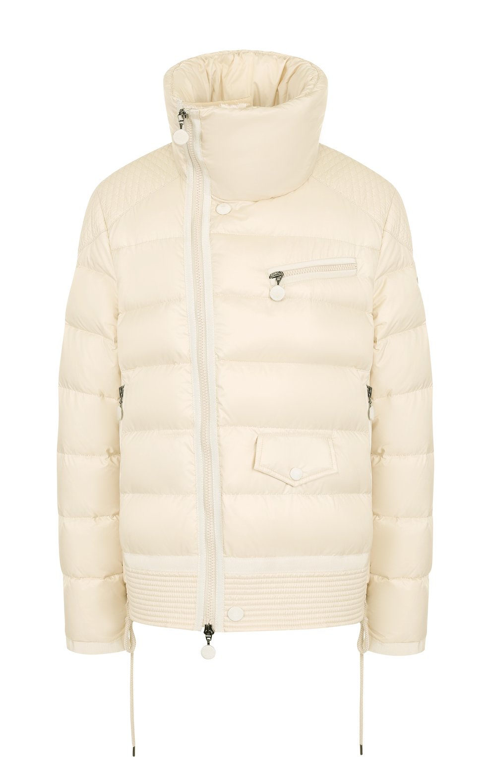 Стеганый пуховик с косой молнией и воротником-стойкой MONCLER, арт. C2-093-45303-85-549K3, фото 1