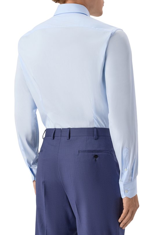 Хлопковая сорочка Corneliani 26P002-2611474 Голубой  26P002-2611474 Фото 4