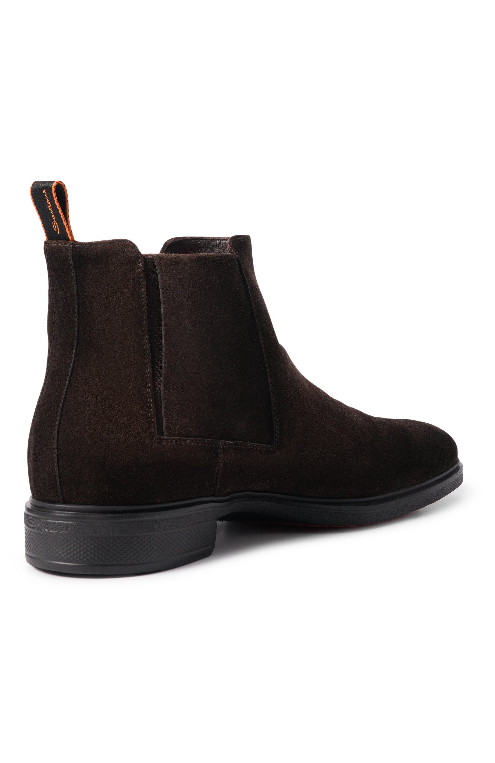 Замшевые челси easy SANTONI темно-коричневого цвета по цене 99500 руб., арт. MGEG18937NEAXGEX, фото 4 Замшевые челси easy SANTONI, арт. MGEG18937NEAXGEX, фото 4