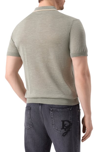 Поло из шерсти и шелка CORNELIANI светло-зеленого цвета по цене 86900 руб., арт. 27M545/2725130, фото 4 Поло из шерсти и шелка CORNELIANI, арт. 27M545/2725130, фото 4