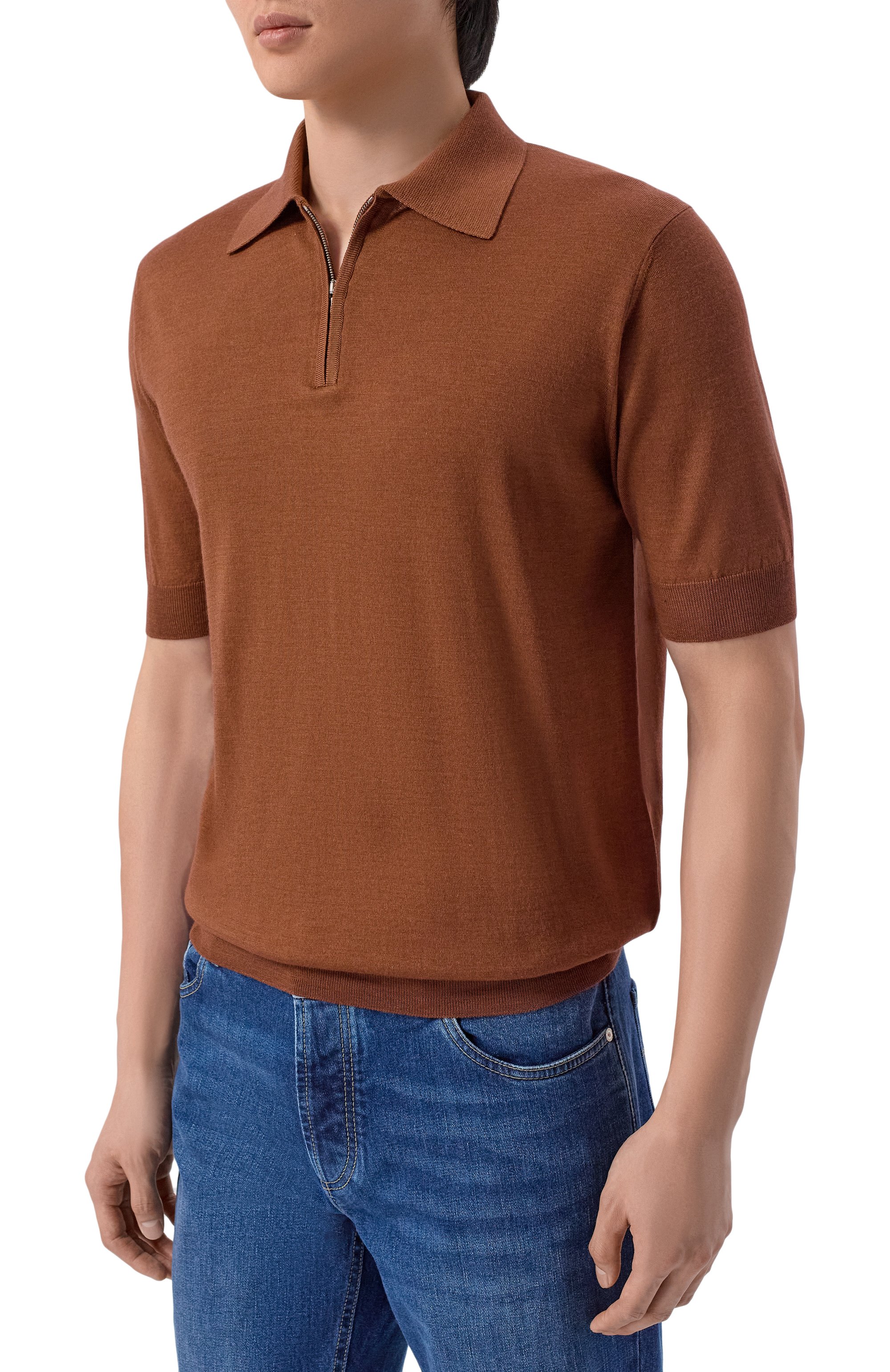 Поло из шерсти и шелка ANDREA CAMPAGNA, арт. PZ1MC/LSC18R, фото 3