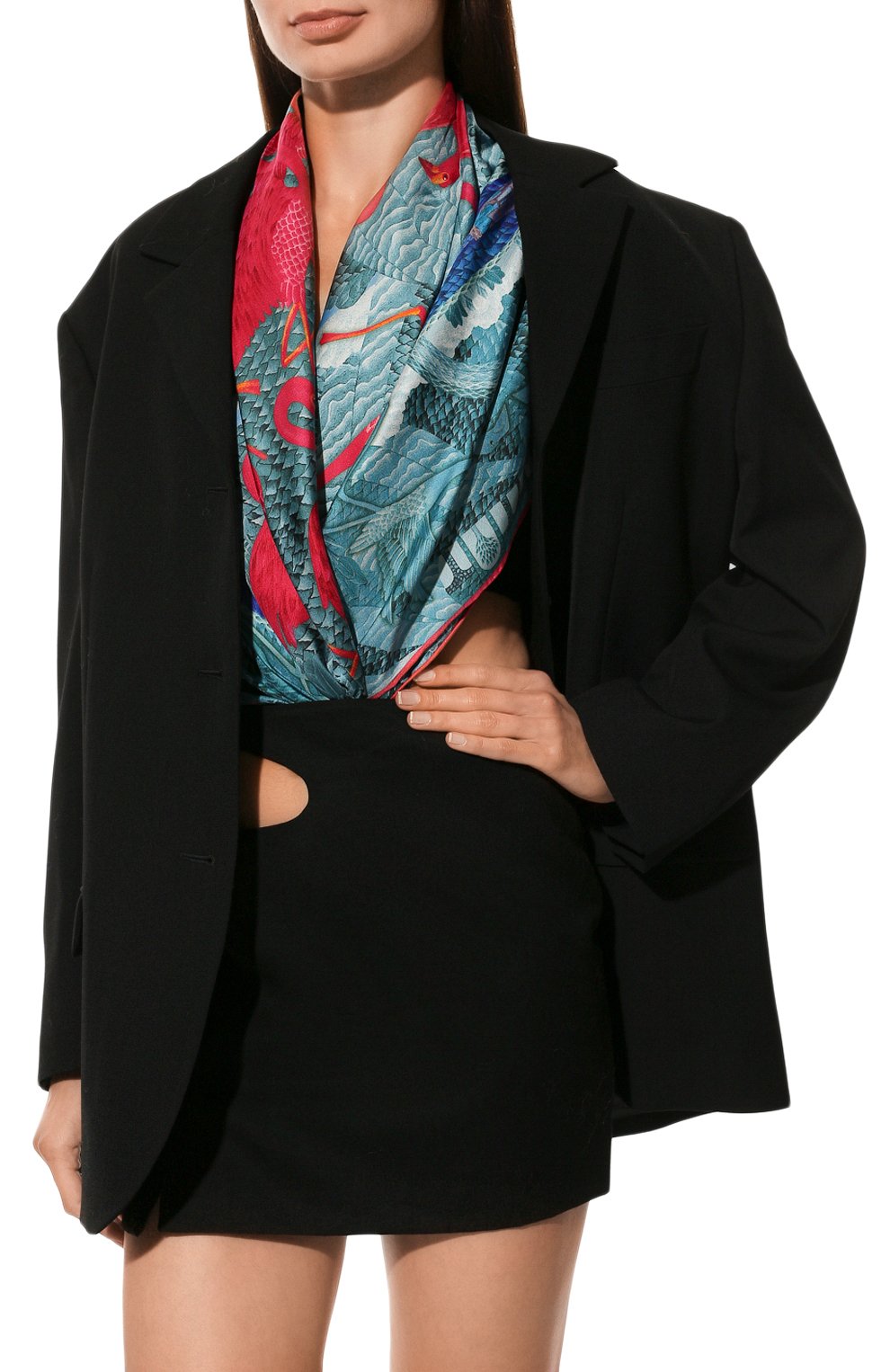 Шелковый платок flamingo ice KIRILL OVCHINNIKOV, арт. 135\Fi, фото 2