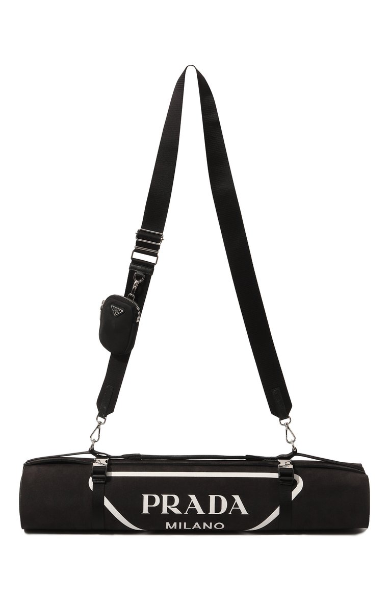 Женского коврик для йоги PRADA черного цвета, арт. 2XD013-2DYQ-F0002 | Фото 1 (Материал: Синтетический материал; Нос: Не проставлено; Региональные ограничения белый список (Axapta Mercury): Не проставлено)