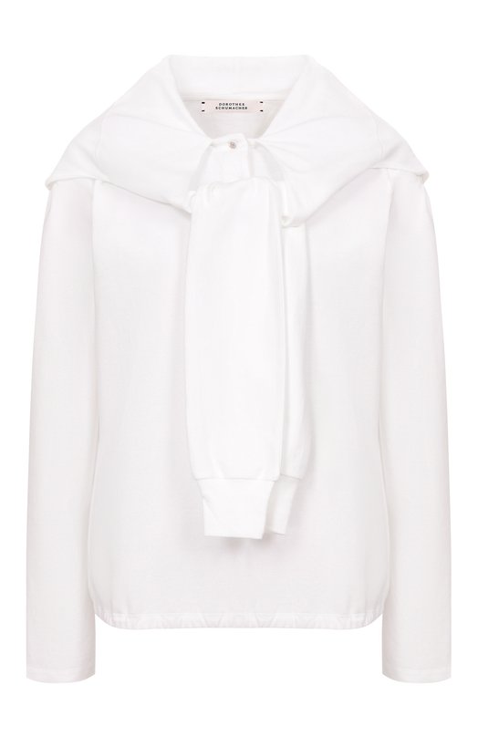 Хлопковый пуловер Dorothee Schumacher 428403 Белый 428403