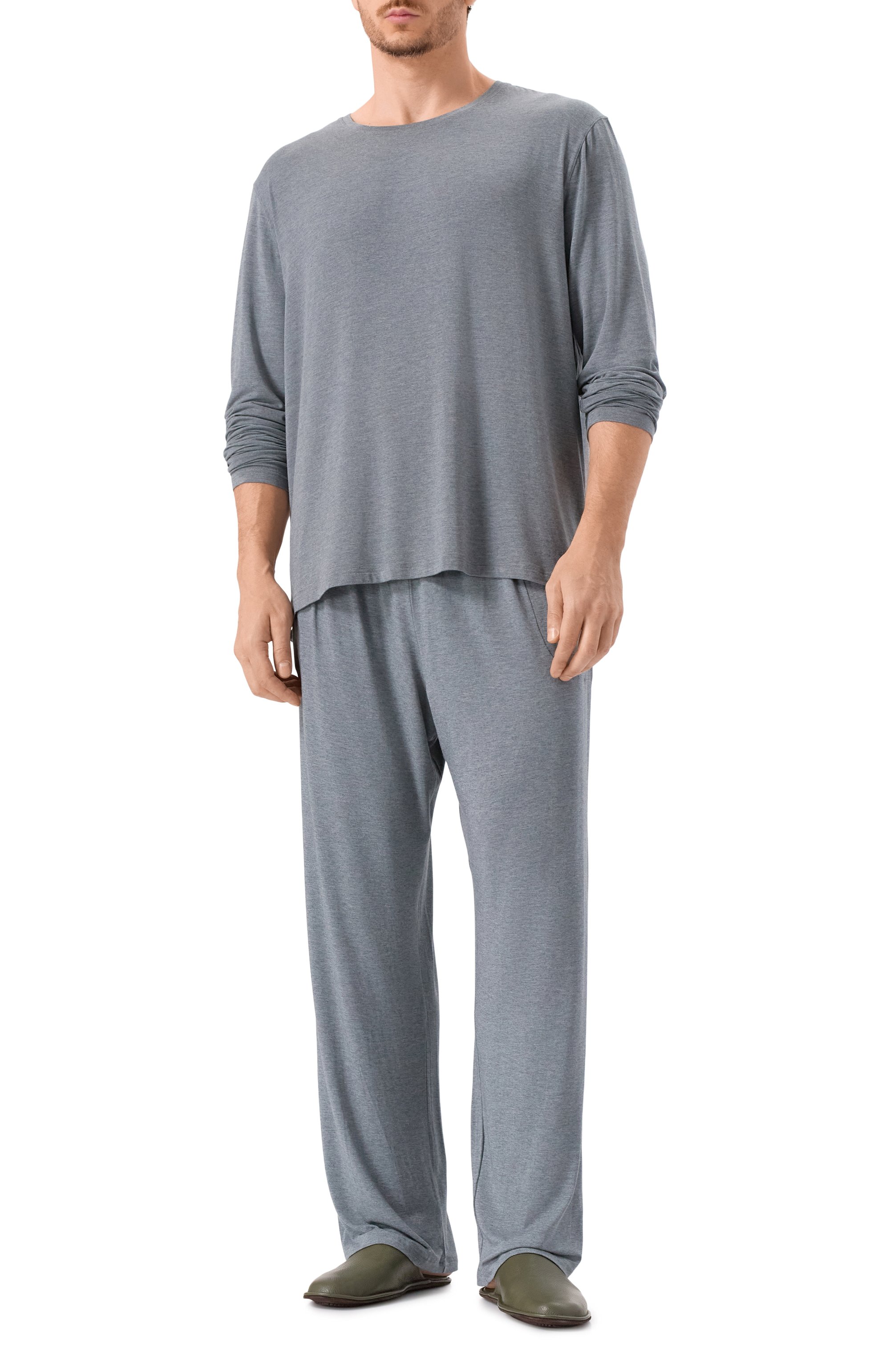 Кожаные домашние туфли HOMERS AT HOME, арт. 12045/BUFALIN0, фото 2