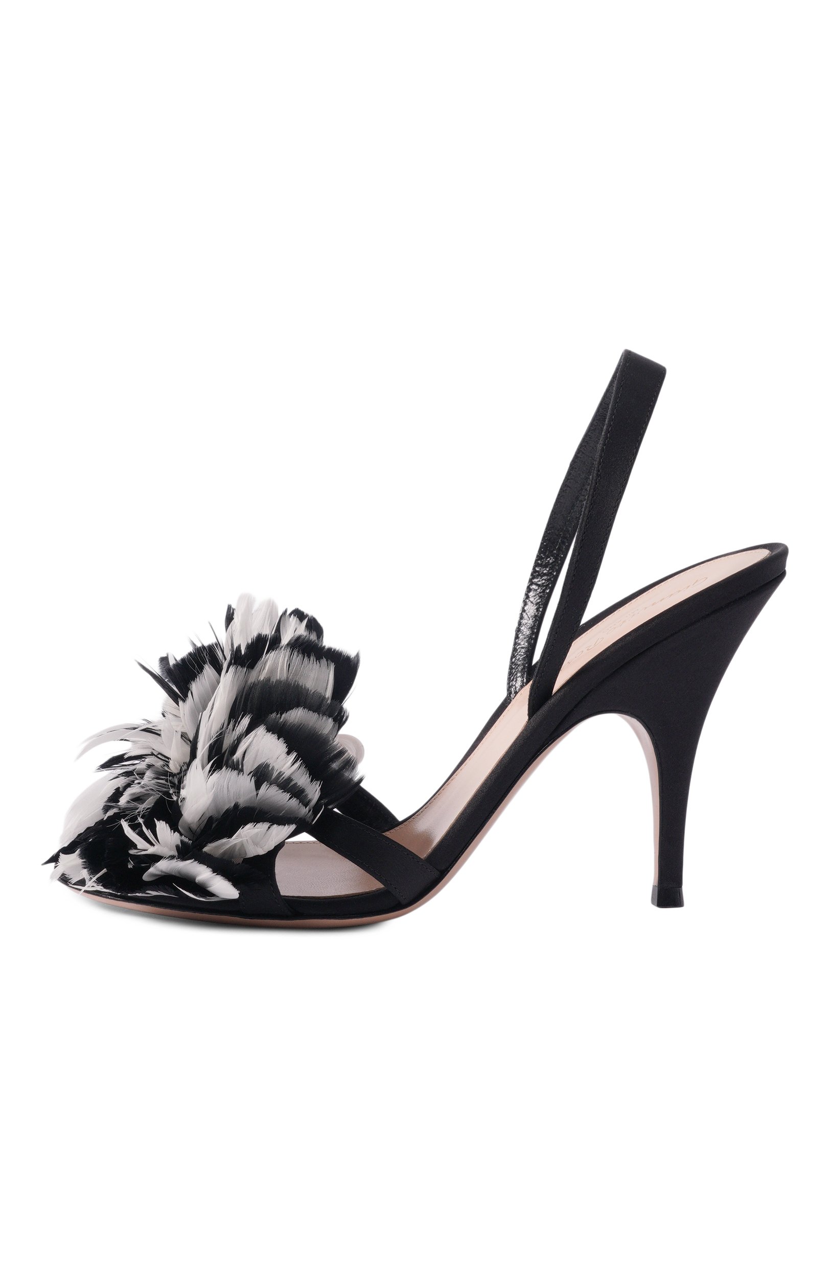 Текстильные босоножки fenice 95 GIANVITO ROSSI черного цвета по цене 244000 руб., арт. G32818.95RIC.CRENEBI, фото 4 Текстильные босоножки fenice 95 GIANVITO ROSSI, арт. G32818.95RIC.CRENEBI, фото 4