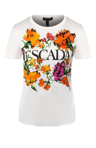 Женская футболка из смеси шелка и хлопка ESCADA, арт. 5032434