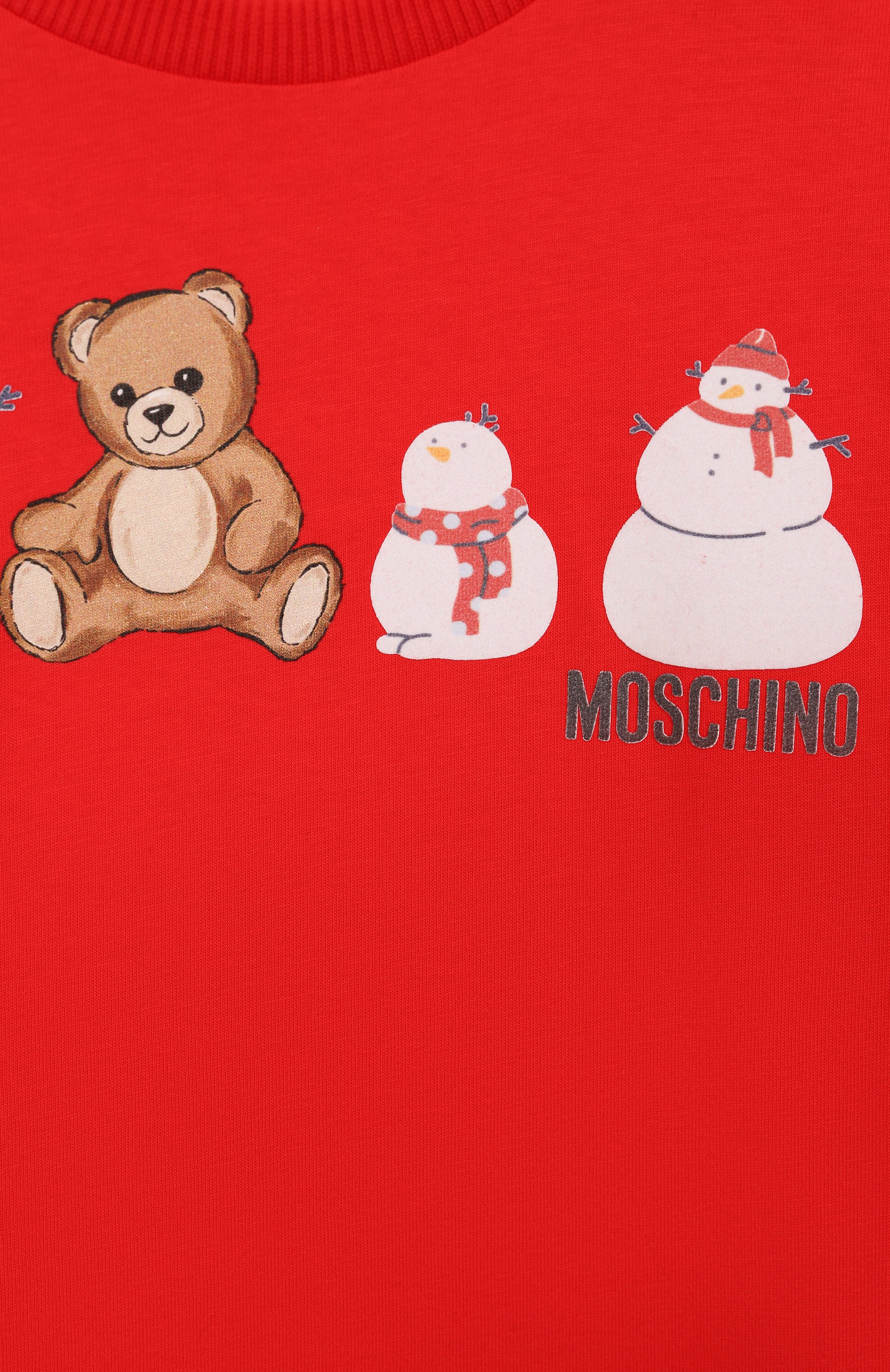 Хлопковый лонгслив MOSCHINO красного цвета по цене 11150 руб., арт. HU000Z/LAA01/10-14, фото 3 Хлопковый лонгслив MOSCHINO, арт. HU000Z/LAA01/10-14, фото 3