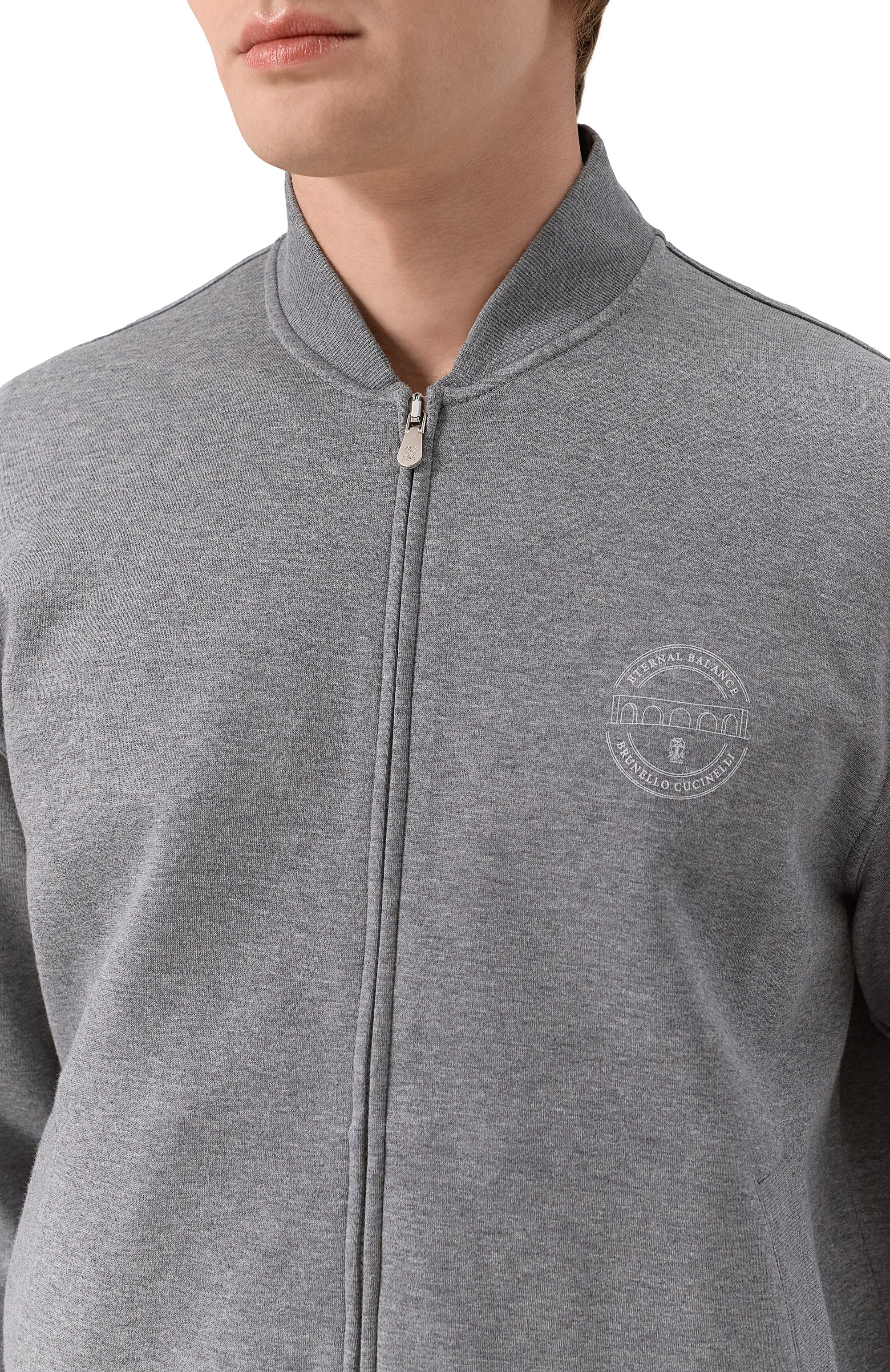 Толстовка из хлопка и кашемира BRUNELLO CUCINELLI, арт. MM8319037G, фото 5