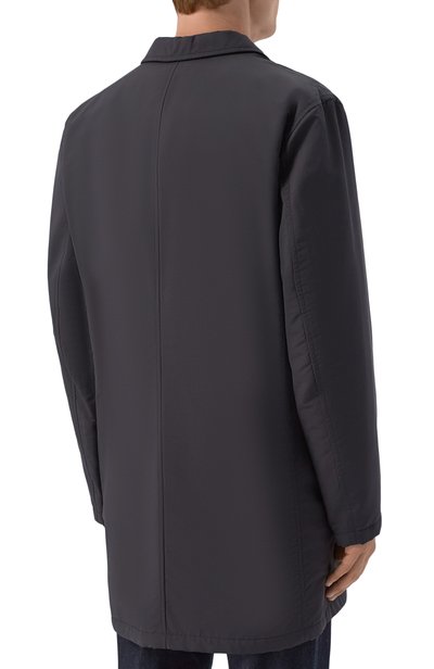 Плащ с подкладкой из овчины KITON темно-синего цвета по цене 1595000 руб., арт. UW1932AV0403F21, фото 4 Плащ с подкладкой из овчины KITON, арт. UW1932AV0403F21, фото 4