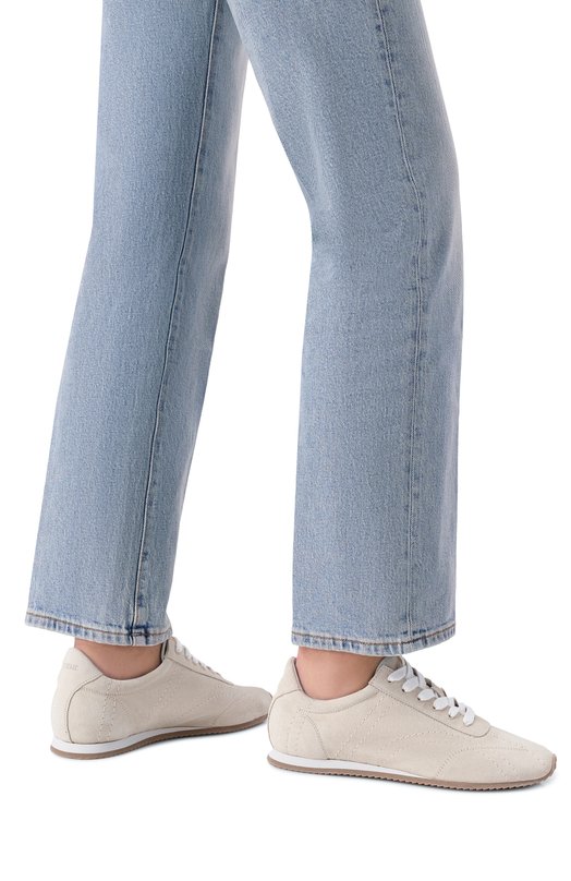 Замшевые кроссовки TOTEME 262-WAS0324-LE0027-009 Кремовый  262-WAS0324-LE0027-009 Фото 2