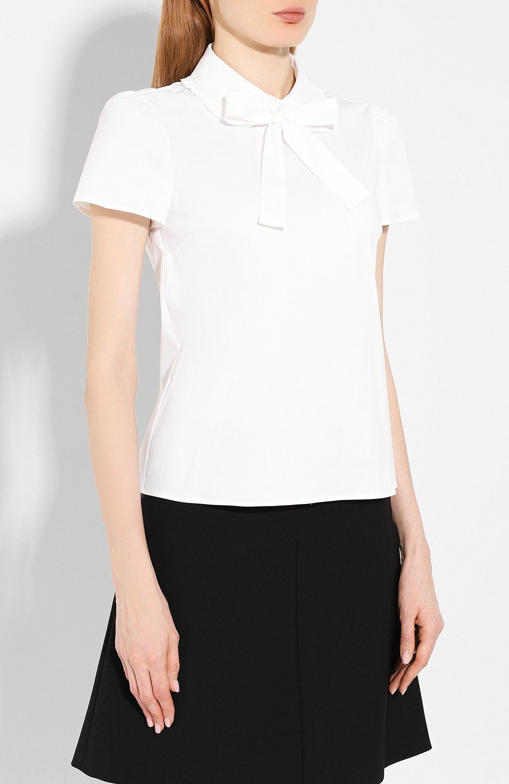 Хлопковый топ REDVALENTINO белого цвета по цене 23950 руб., арт. SR3AA0U7/0ES, фото 3 Хлопковый топ REDVALENTINO, арт. SR3AA0U7/0ES, фото 3