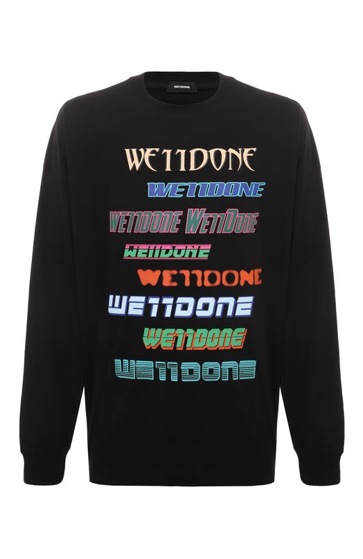 

Хлопковый лонгслив We11done, Чёрный