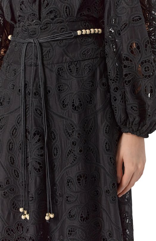 Хлопковая юбка Zimmermann 3584SSS251 Чёрный  3584SSS251 Фото 5