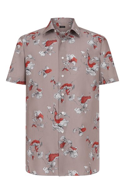 Мужская рубашка изо льна и хлопка ZILLI, арт. SP0Z01M085024002F