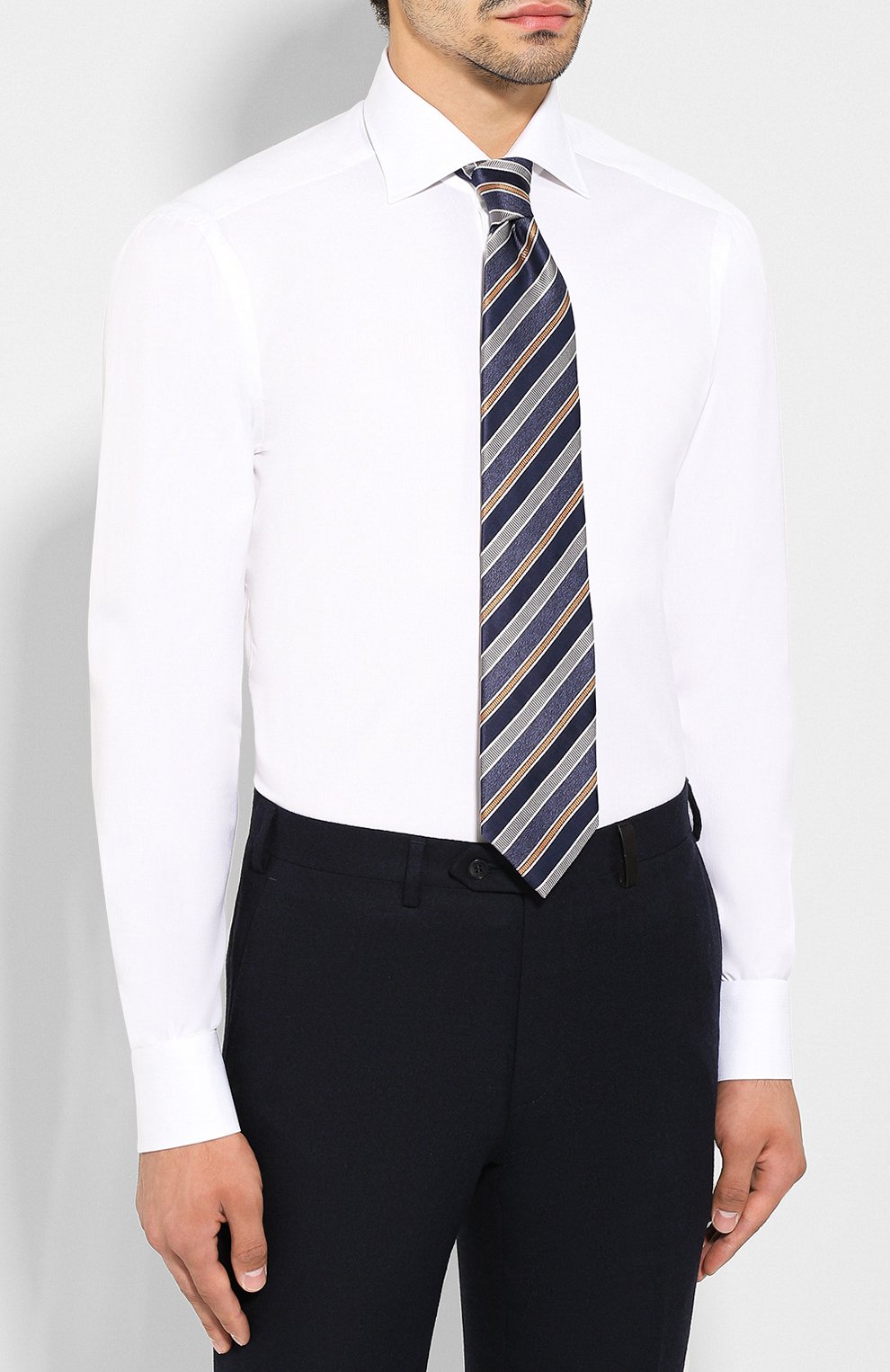 Хлопковая сорочка KITON белого цвета по цене 77850 руб., арт. UCID/H003707, фото 4 Хлопковая сорочка KITON, арт. UCID/H003707, фото 4