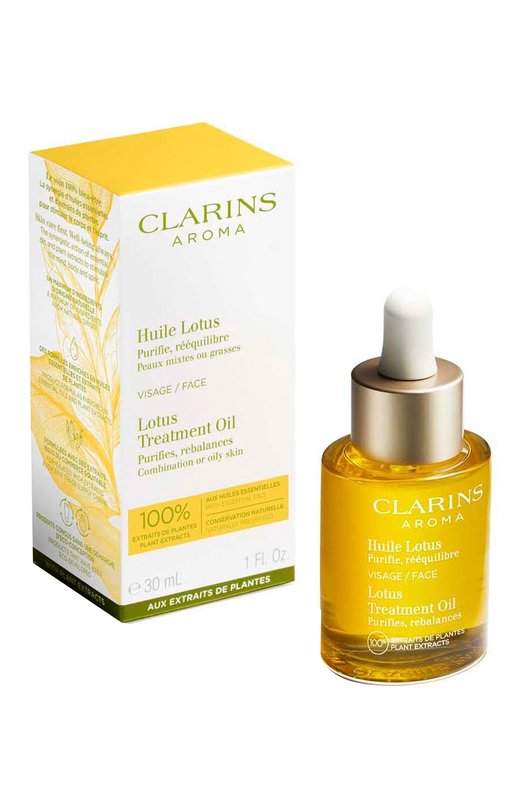 фото Масло для лица для комбинированной или жирной кожи lotus (30ml) clarins