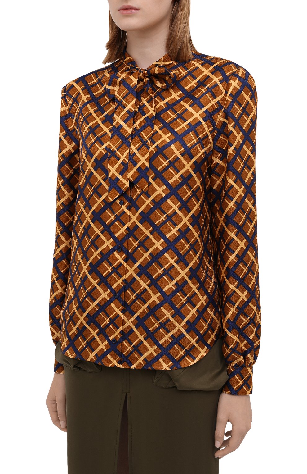 Шелковая блузка SAINT LAURENT, арт. 660892/Y5D61, фото 3