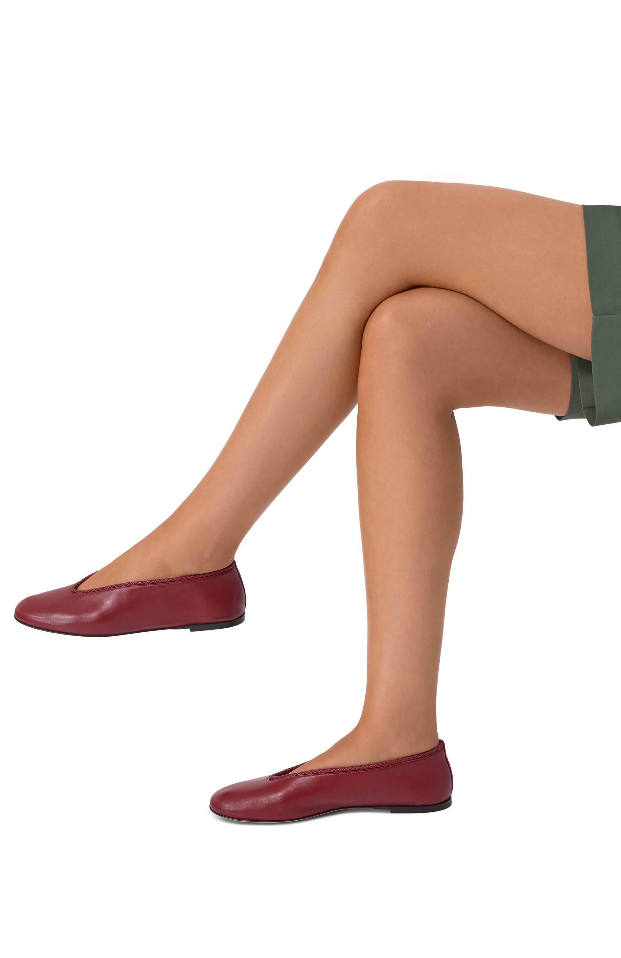 Кожаные балетки rosa BOTTEGA VENETA, арт. 837886/VBSD0, фото 2