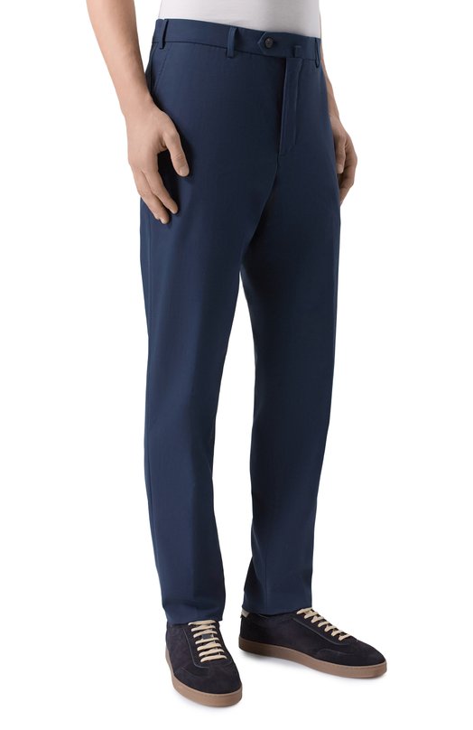 Хлопковые брюки Loro Piana FA08422 Синий  FA08422 Фото 3