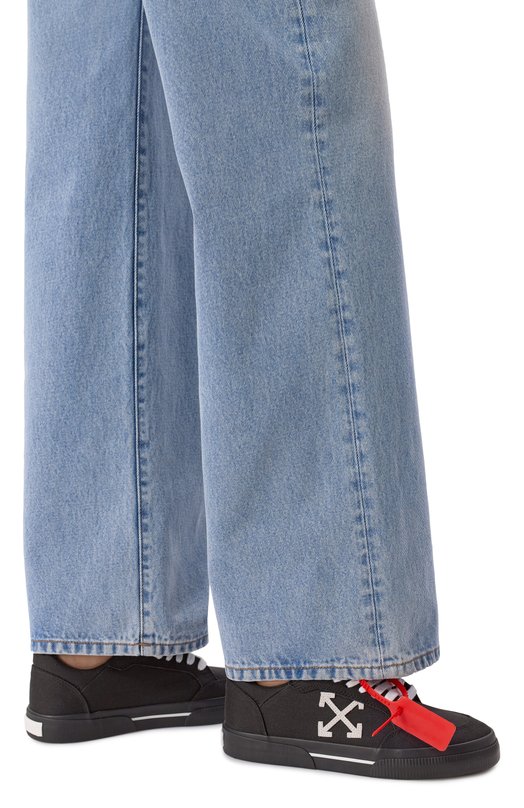 Текстильные кеды New Low Vulcanized Off-White 0WIA288C99FAB002 Чёрный  0WIA288C99FAB002 Фото 2
