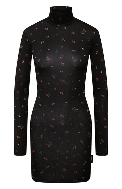 Женское платье с принтом VETEMENTS, арт. WAH20DR403/BLACK FL0WERS