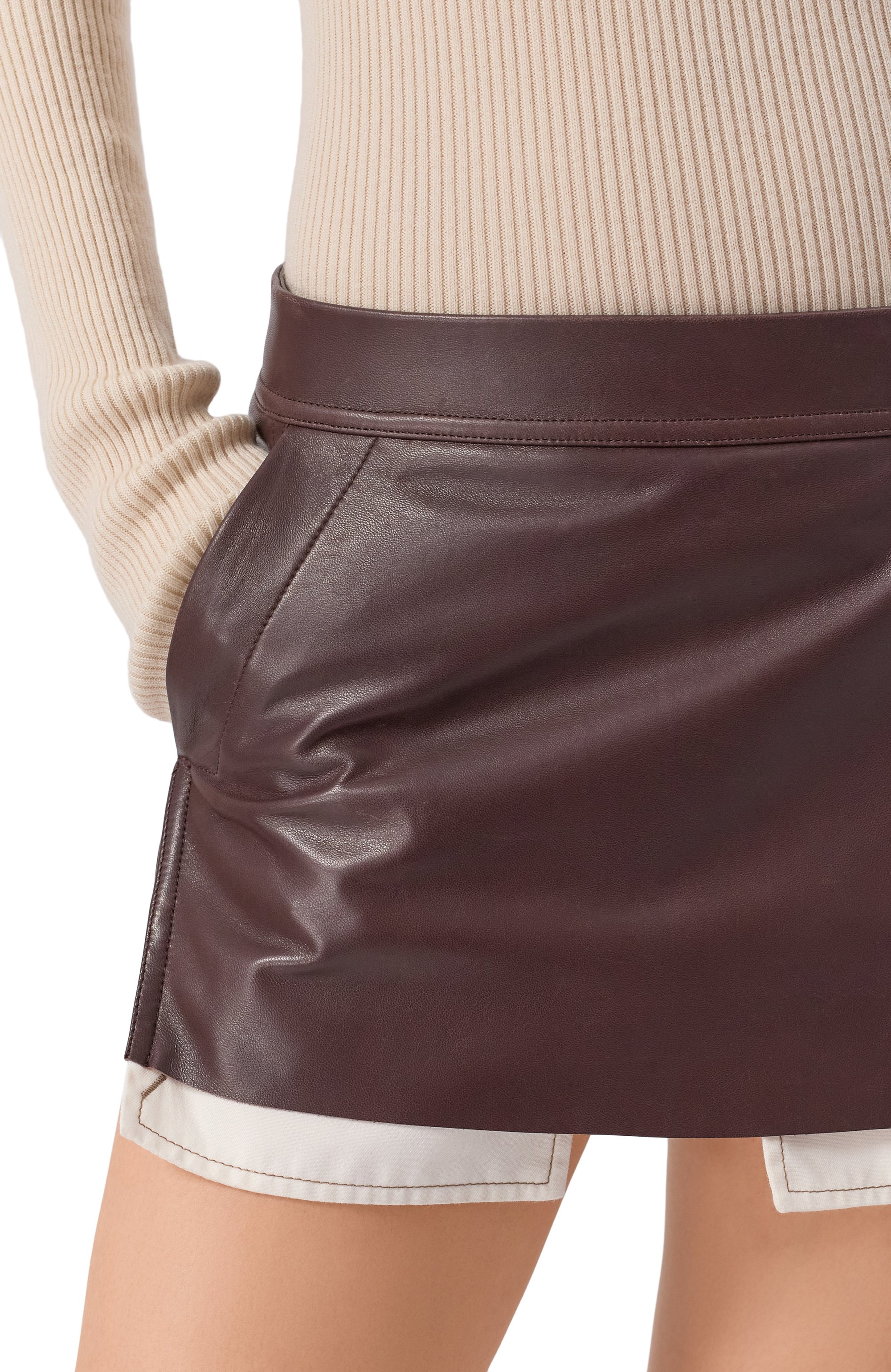 Кожаная юбка RICK OWENS, арт. RP01F6371/LBY, фото 5